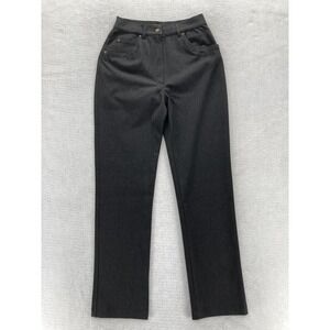 Weekend Max Mara Pants Womens 6 Black Stretch Straight Leg Made Italy Business